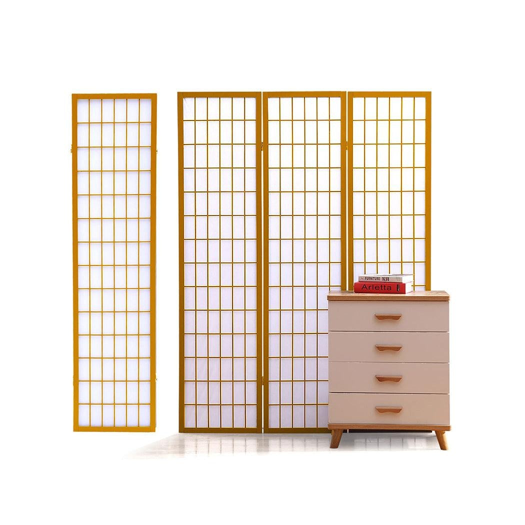 Levede 4 Panel Free Standing Foldable  Room Divider Privacy Screen Wood Frame Deals499