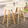 4x Levede Fabric Swivel Bar Stool Kitchen Stool Dining Chair Barstools Cream Deals499