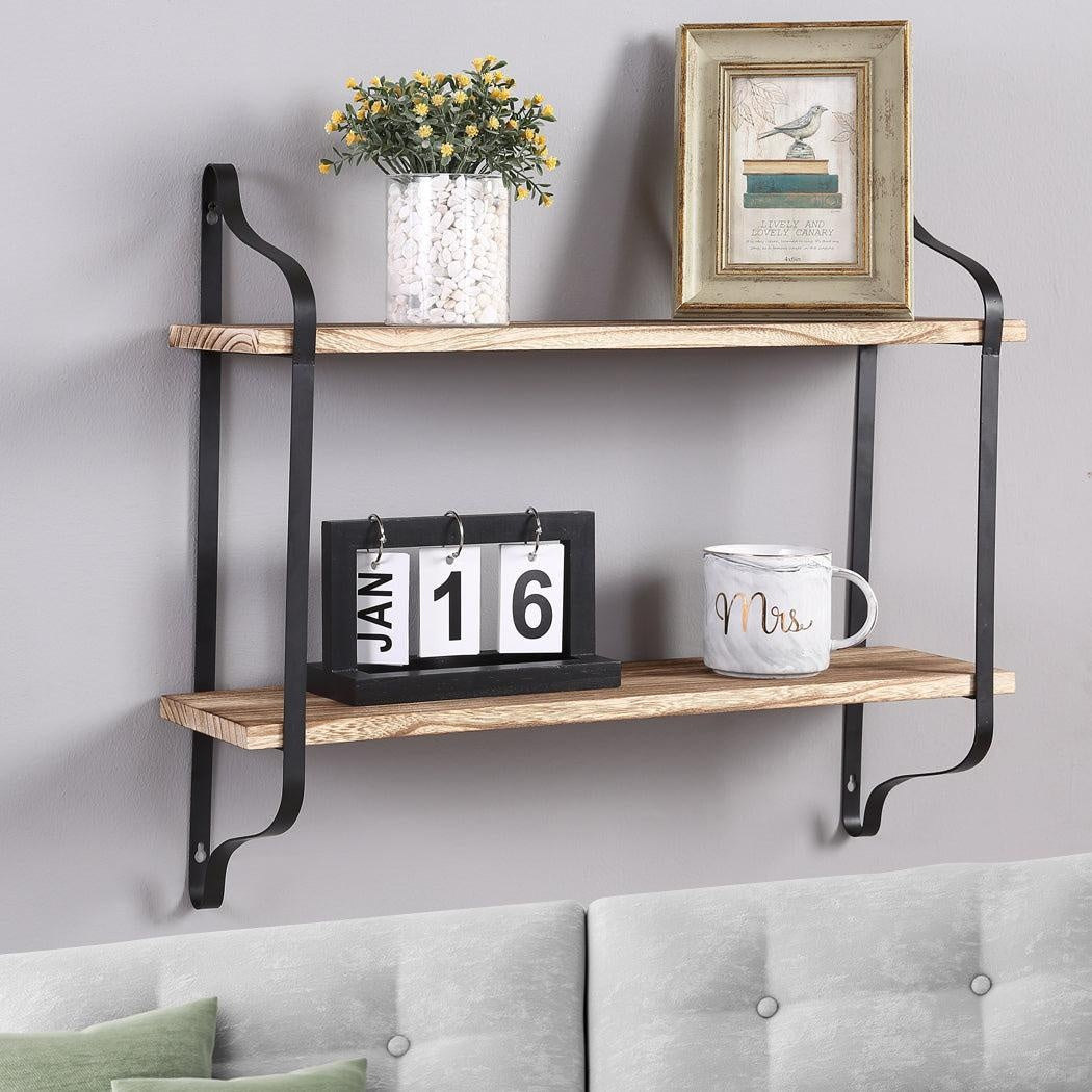 Levede Floating Shelves Brackets Display Shelf Bookshelf Wall Mount Rack Storage Deals499