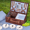 Picnic Basket 4 Person Baskets Set Insulated Wicker Outdoor Blanket Gift Storage Deals499