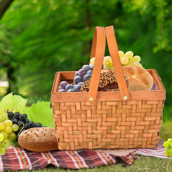 Picnic Basket Wicker Baskets Outdoor Deluxe Gift Storage Person Storage Carry Deals499