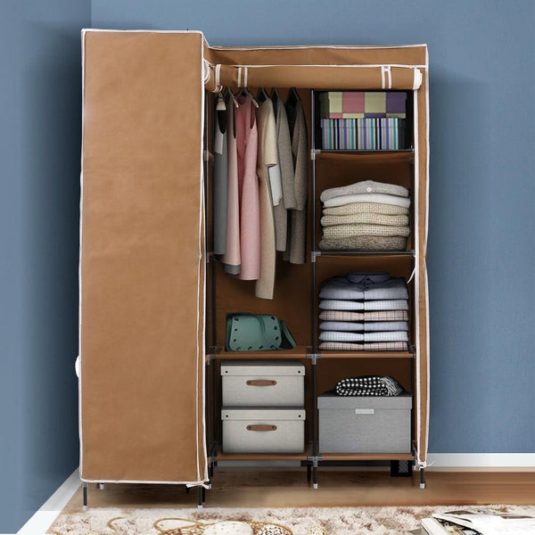 Levede Portable Wardrobe Clothes Closet Storage Cabinet Organizer With Shelves Deals499