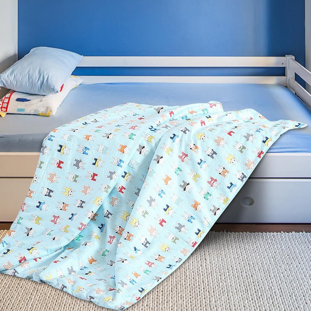 DreamZ Kids Warm Weighted Blanket Lap Pad Cartoon Print Cover Study At Home Blue Deals499