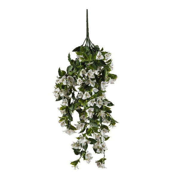 Hanging White Artificial Bougainvillea Plant UV Resistant 90cm Deals499