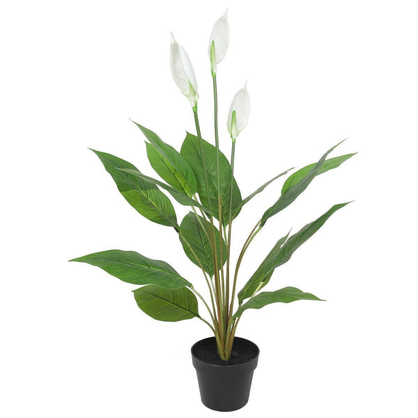 Artificial Flowering White Peace Lily / Calla Lily 95cm Deals499