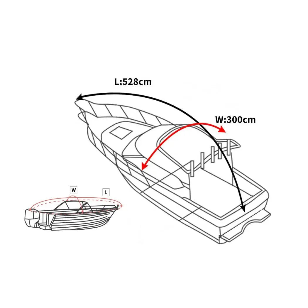 14-16 FT Boat Cover Trailerable Weatherproof 600D Jumbo Marine Heavy Duty Deals499