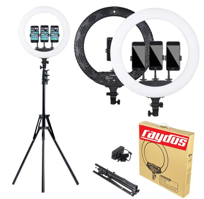 18 Inch LED Ring Light Photography Dimmable With Tripod and 3 Phone holders Deals499