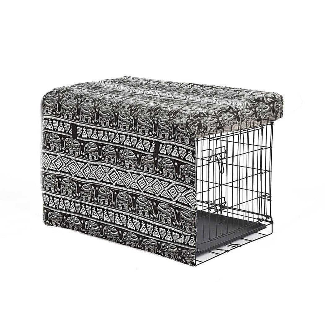 PaWz Pet Dog Cage Crate Metal Carrier Portable Kennel With Cover 42