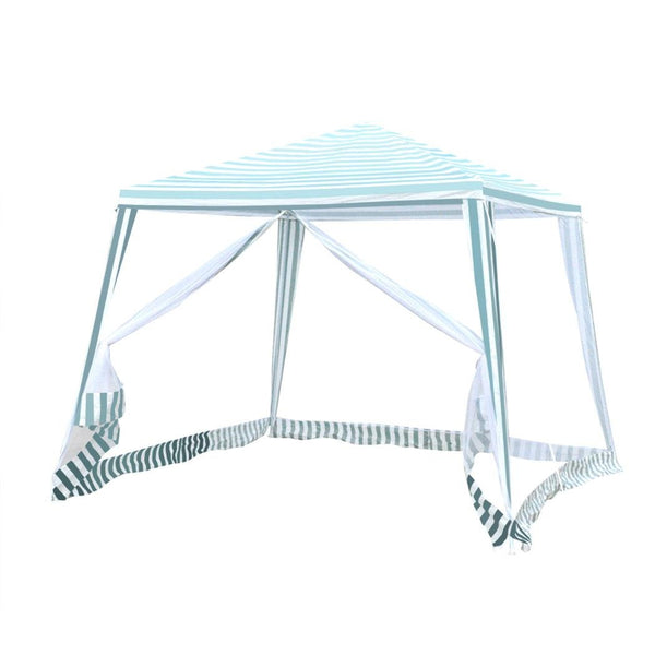 Mountview Pop Up Marquee Gazebo 3x3m Outdoor Canopy Wedding Tent Mesh Side Wall Deals499