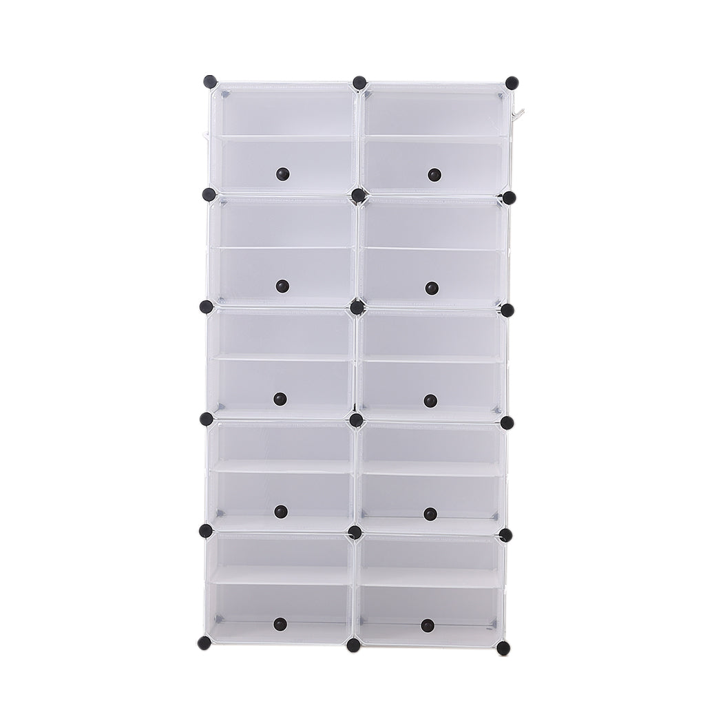 Cube Cabinet DIY Shoe Storage Cabinet Organiser Rack Shelf Stackable 10 Tier Deals499