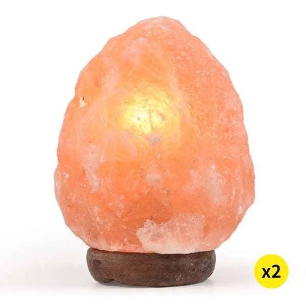 2 Pcs 3-5 kg Himalayan Salt Lamp Rock Crystal Natural Light Dimmer Switch Deals499