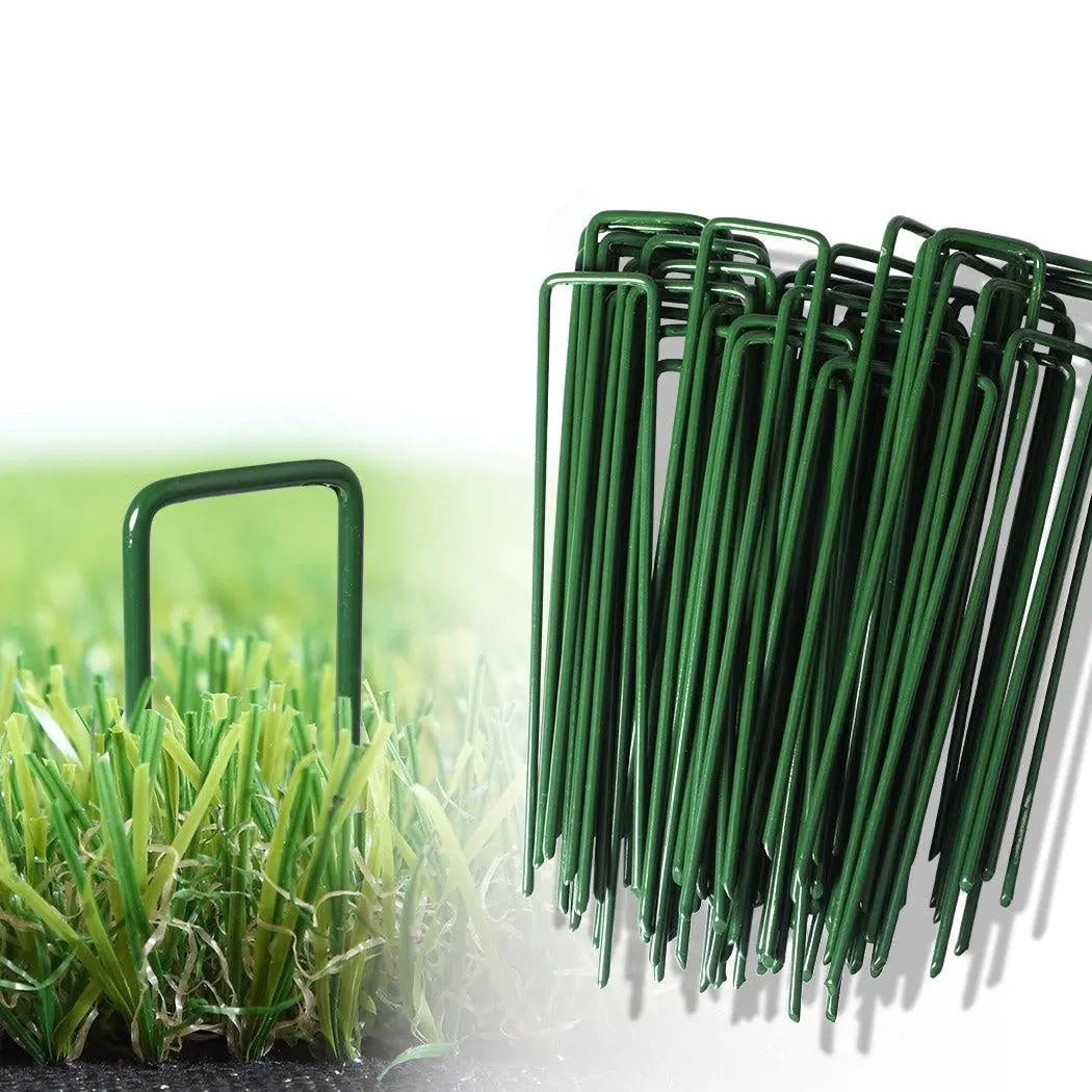 200PCS Synthetic Artificial Grass Turf Pins U Fastening Lawn Tent Pegs Weed Mat Deals499