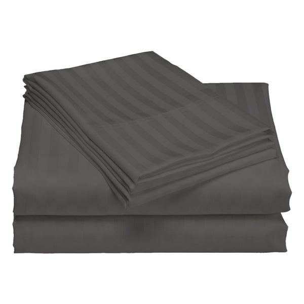 Royal Comfort 1200TC Quilt Cover Set Damask Cotton Blend Luxury Sateen Bedding Queen Charcoal Grey Deals499