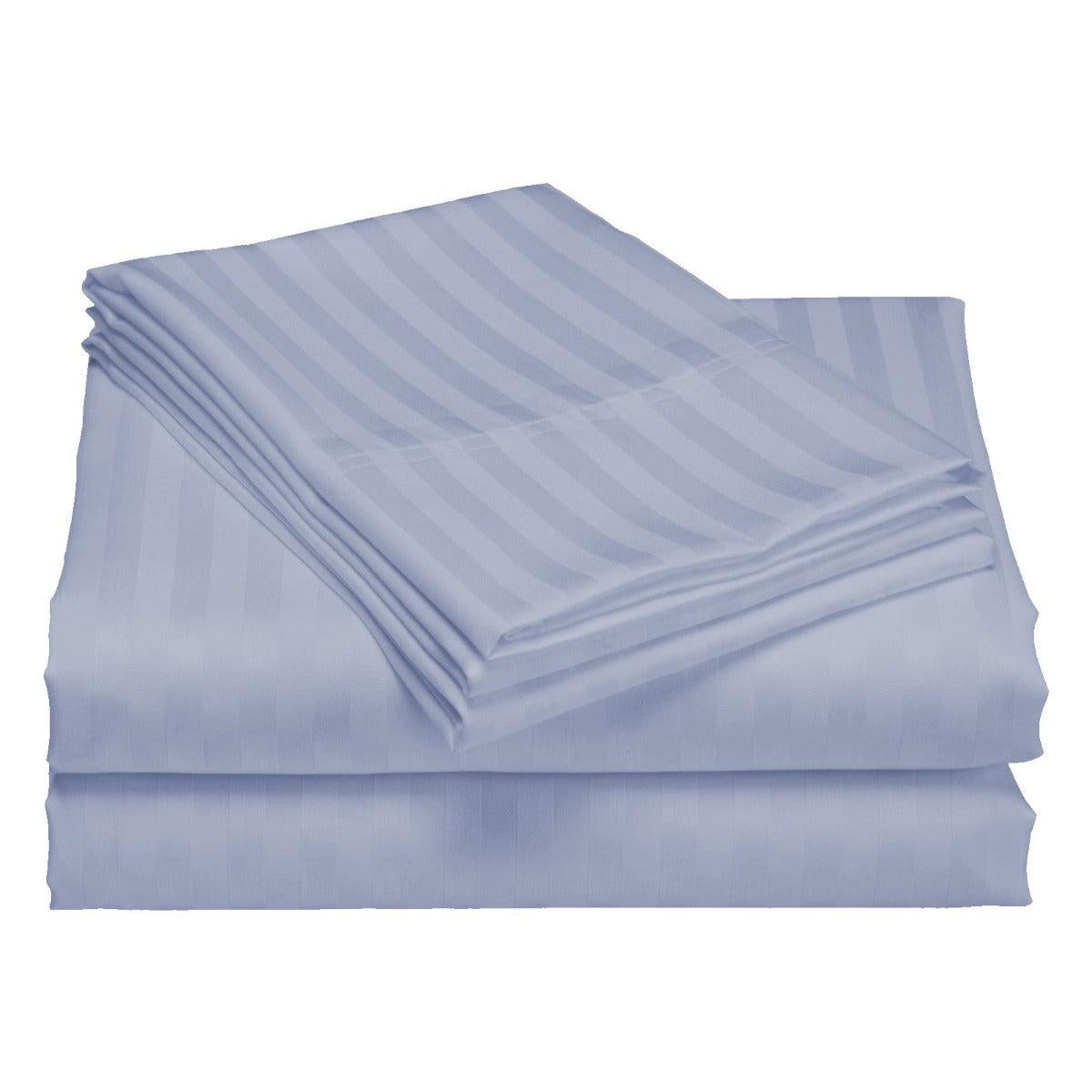 Royal Comfort 1200TC Quilt Cover Set Damask Cotton Blend Luxury Sateen Bedding King Blue Fog Deals499