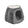 Pet Bed Cat Beds Bedding Castle Igloo Round Nest Comfy Kennel Cave Grey L Deals499