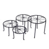 4X Plant Stand Outdoor Indoor Metal Black Flower Pot Garden Decor Rack Round AU Deals499