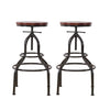 2x Bar Stools Stool Swivel Gas Lift Kitchen Wooden Dining Chair Chairs Barstools Deals499