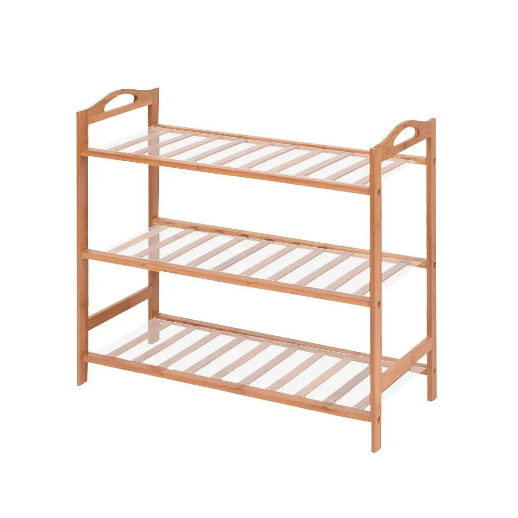 2x Levede 3 Tier Bamboo Shoe Rack Shoes Organizer Storage Shelves Stand Shelf Deals499