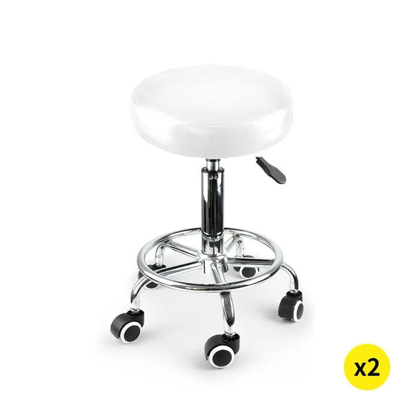 2x Levede Swivel Salon Barstool Hairdressing Stool Barber Chair Equipment Beauty Deals499