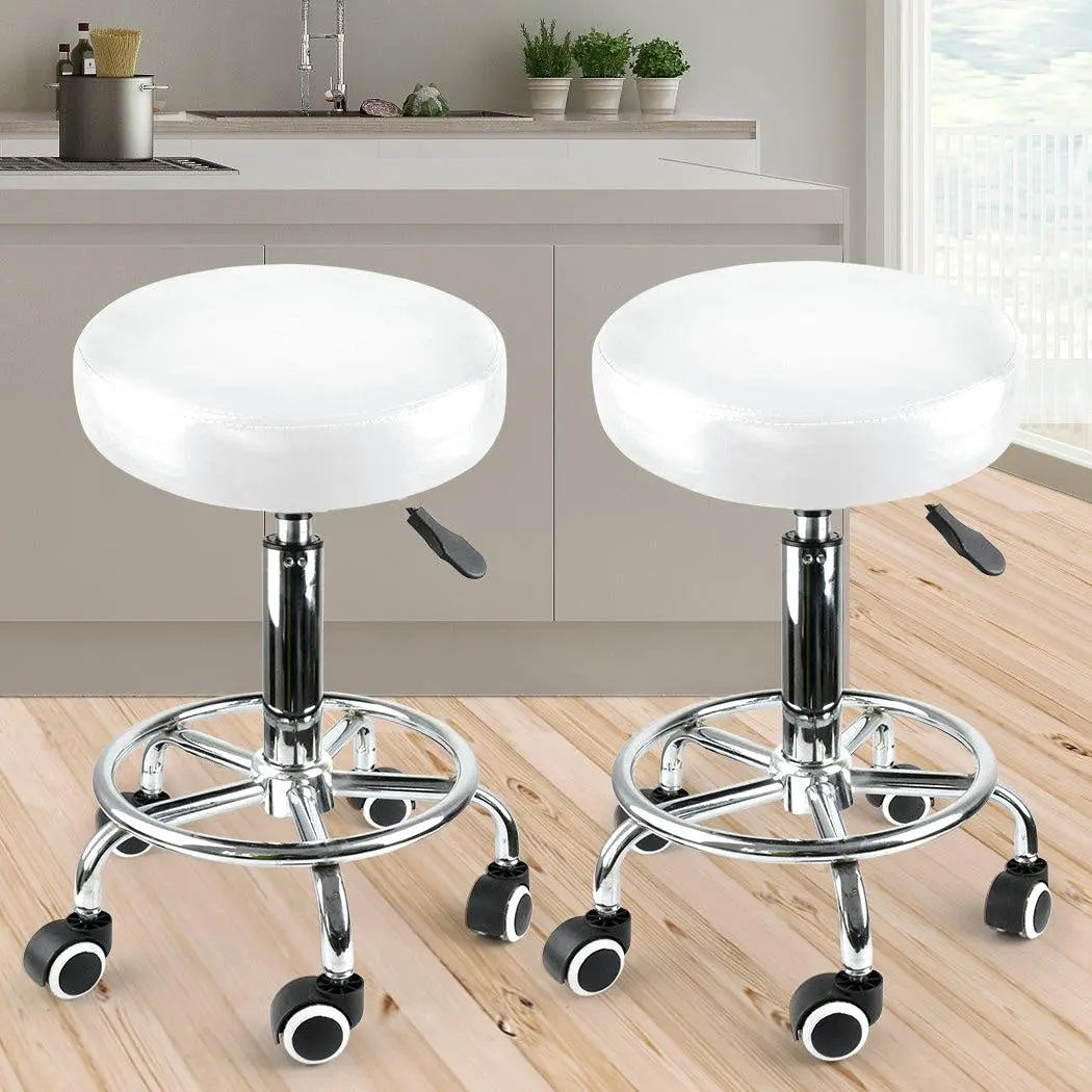 2x Levede Swivel Salon Barstool Hairdressing Stool Barber Chair Equipment Beauty Deals499