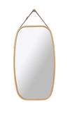 CARLA HOME Hanging Full LengthWall Mirror - Solid Bamboo Frame and Adjustable Leather Strap for Bathroom and Bedroom Deals499