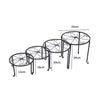 4X Plant Stand Outdoor Indoor Metal Black Flower Pot Garden Decor Rack Round AU Deals499