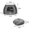 Pet Bed Cat Beds Bedding Castle Igloo Round Nest Comfy Kennel Cave Grey L Deals499