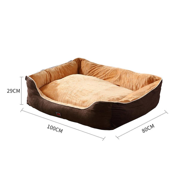 PaWz Pet Bed Mattress Dog Cat Pad Mat Puppy Cushion Soft Warm Washable 2XL Brown Deals499