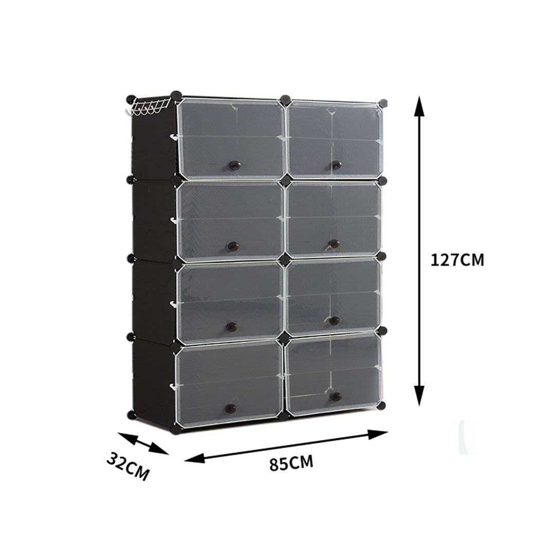 Cube Cabinet DIY Shoe Storage Cabinet Organiser Rack Shelf Stackable 8 Tier Deals499