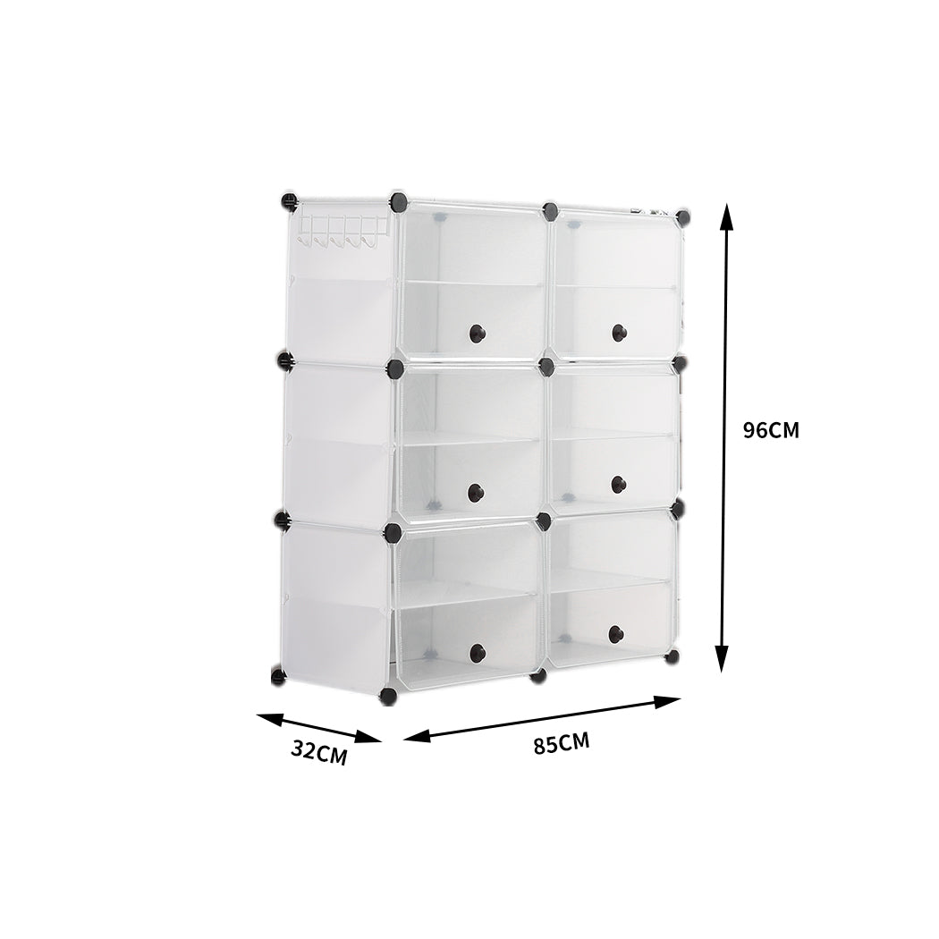 Cube Cabinet DIY Shoe Storage Cabinet Organiser Rack Shelf Stackable 6 Tier Deals499