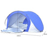 Mountview Pop Up Tent Beach Camping Tents 2-3 Person Hiking Portable Shelter Deals499