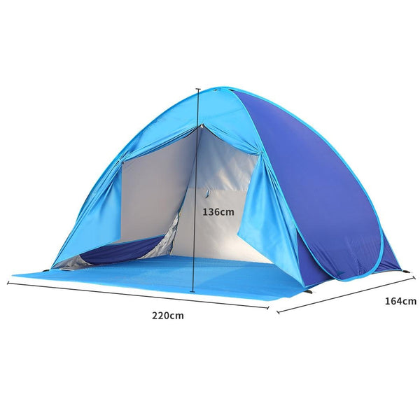 Mountview Pop Up Camping Tent Beach Tents 2-3 Person Hiking Portable Shelter Deals499