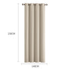 2x Blockout Curtains Panels 3 Layers Eyelet Room Darkening 140x230cm Beige Deals499