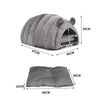 Pet Bed Comfy Kennel Cave Cat Beds Bedding Castle Igloo Round Nest Grey L Deals499