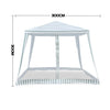 Mountview Pop Up Marquee Gazebo 3x3m Outdoor Canopy Wedding Tent Mesh Side Wall Deals499