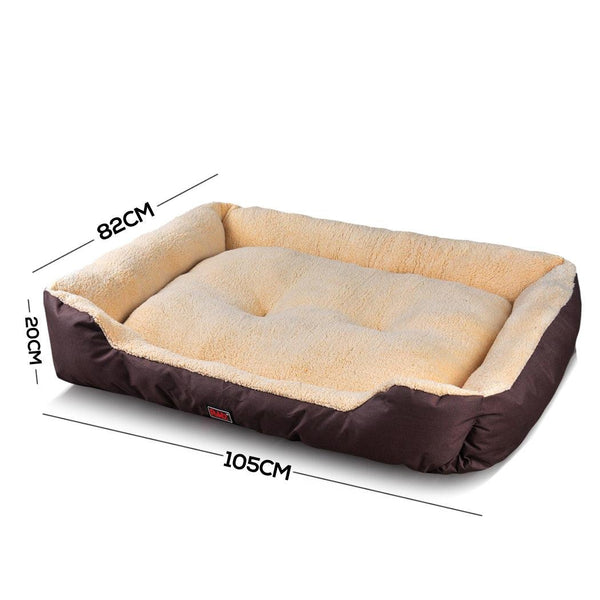 PaWz Pet Bed Mattress Dog Cat Pad Mat Cushion Soft Winter Warm 2X Large Brown Deals499