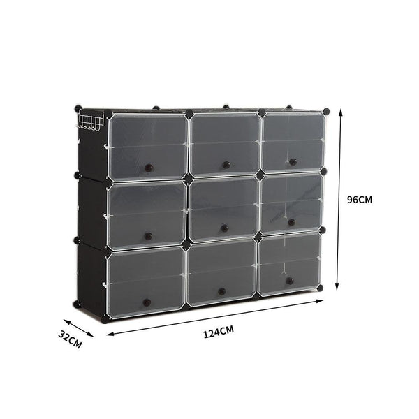 Cube Cabinet Shoe Storage Cabinet Organiser Shelf Stackable DIY 6 Tier 3 Column Deals499