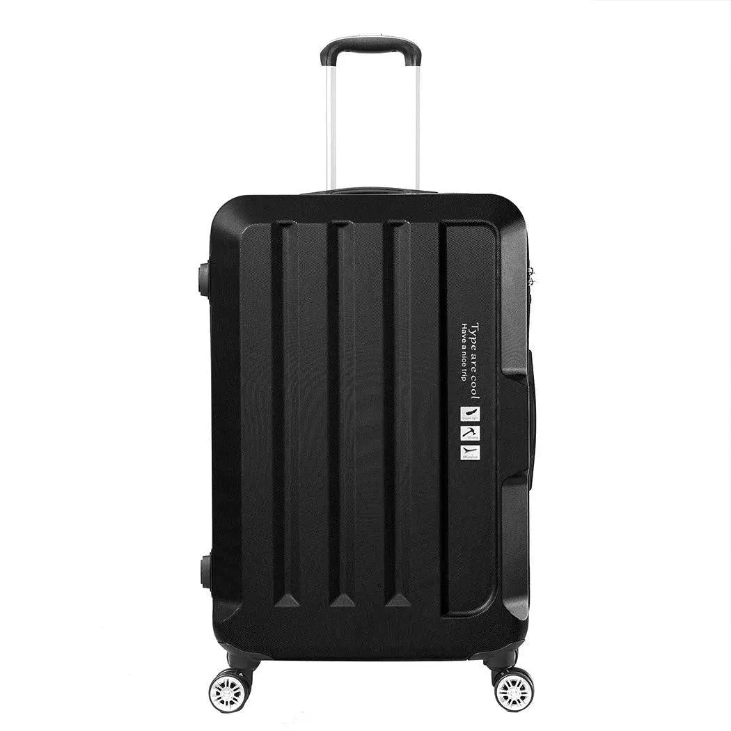 3pcs Luggage Sets Travel Hard Case Lightweight Suitcase TSA lock Black Deals499