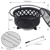 Outdoor Fire Pit BBQ Portable Camping Fireplace Heater Patio Garden Grill Deals499