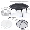 30" Portable Outdoor Fire Pit BBQ Grail Camping Garden Patio Heater Fireplace Deals499