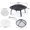 22" Portable Outdoor Fire Pit BBQ Grail Camping Garden Patio Heater Fireplace Deals499