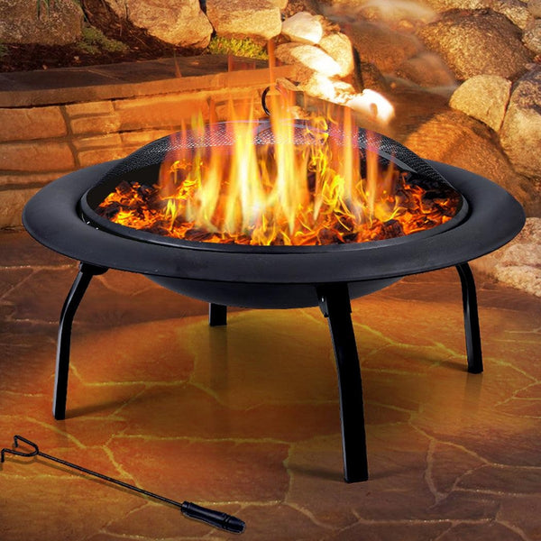 22" Portable Outdoor Fire Pit BBQ Grail Camping Garden Patio Heater Fireplace Deals499