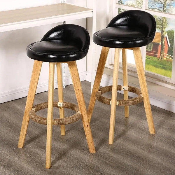 4x Levede Leather Swivel Bar Stool Kitchen Stool Dining Chair Barstools Black Deals499