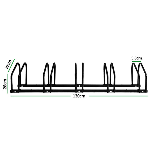 5-Bikes Stand Bicycle Bike Rack Floor Parking Instant Storage Cycling Portable Deals499