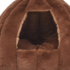 Pet Bed Comfy Kennel Cave Cat Dog Beds Bedding Castle Igloo Nest Brown M Deals499