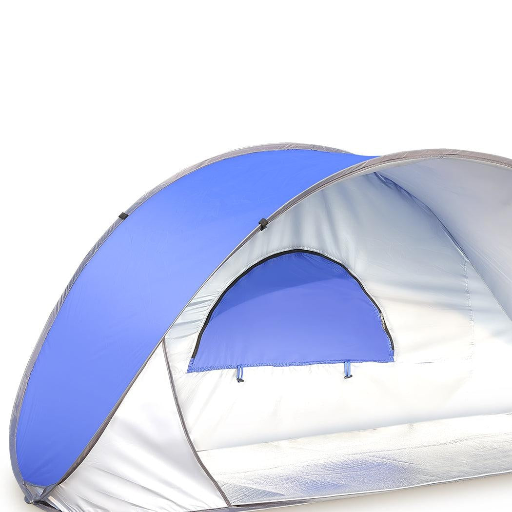 Mountview Pop Up Tent Beach Camping Tents 2-3 Person Hiking Portable Shelter Mat Deals499