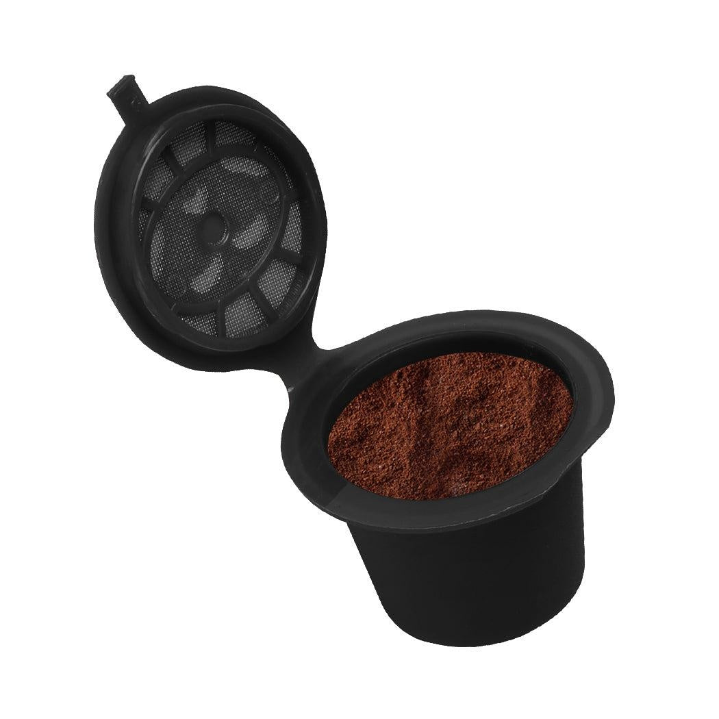 10x Refillable Reusable Coffee Filter Capsules Pods Pod for Nespresso Machine Black Deals499