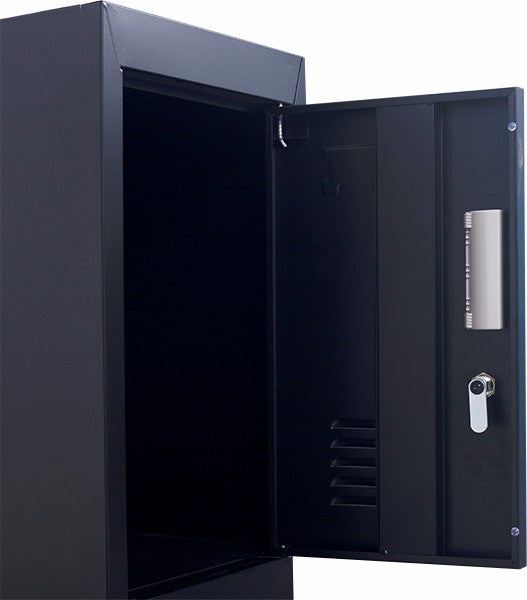 Standard Lock 4-Door Vertical Locker for Office Gym Shed School Home Storage Black Deals499