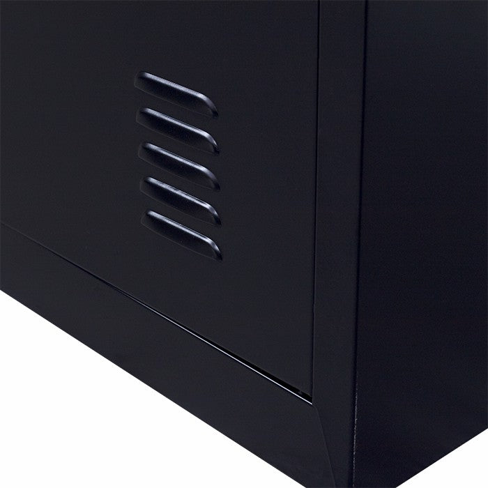 Standard Lock 4-Door Vertical Locker for Office Gym Shed School Home Storage Black Deals499