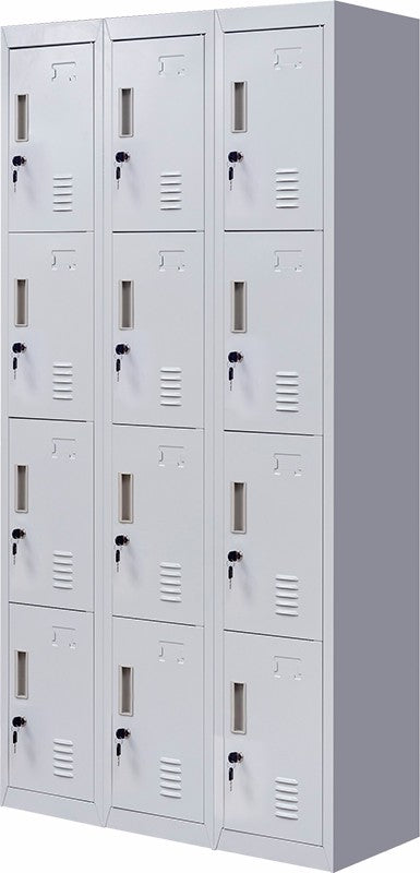 Standard locks 12 Door Locker for Office Gym - Light Grey Deals499